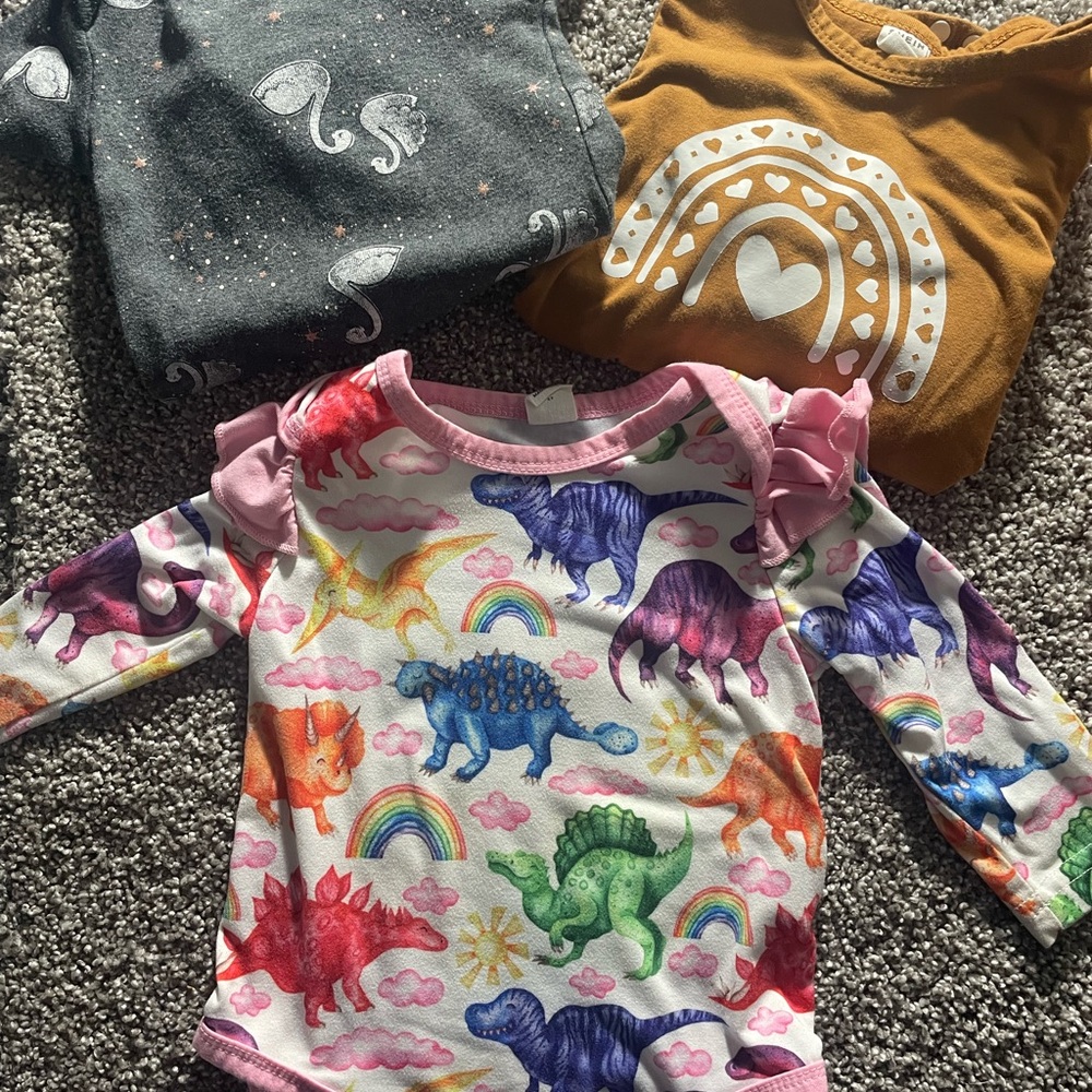 Colorful Dinosaur Print Kids Shirt